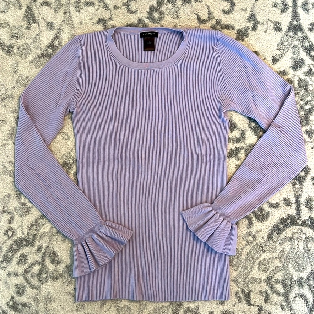 Ann Taylor Factory Lavender Ribbed Sweater - Size S!